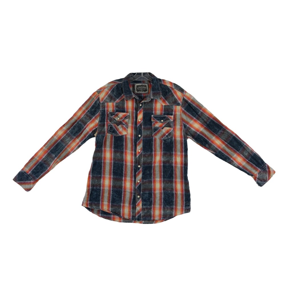BKE Vintage 1967 Western Button Shirt‎ 100% Cotton Men's Size XL Pearl Button